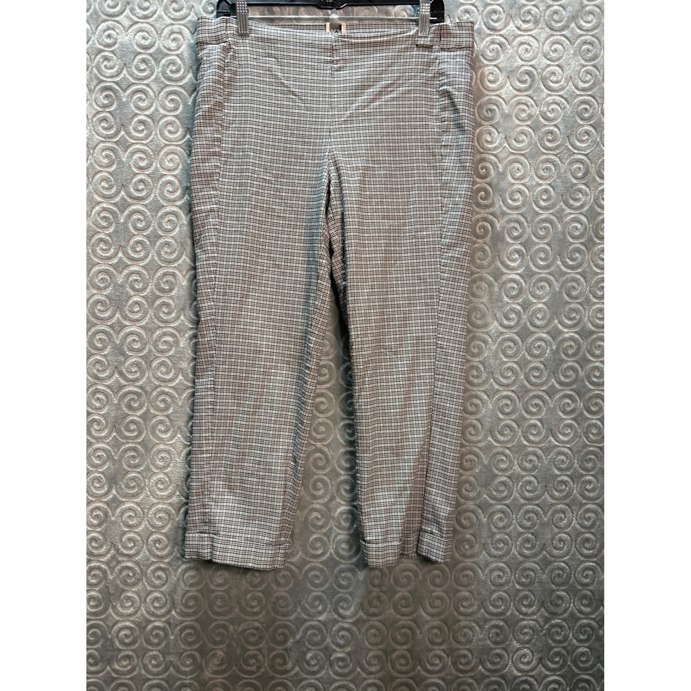 Anne Klein‎ Women's Plaid Ankle Pants Cropped Career Casual Trousers **READ**